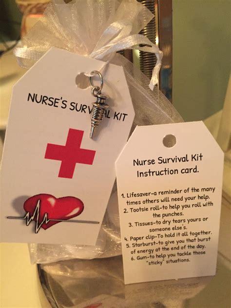 nurse survival kit   display   clear bag  tags attached
