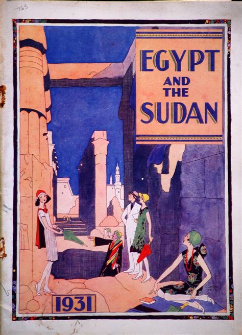 egypt   sudan illustrated  gladys peto vintage poster art