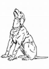 Dog Coloring Howling Crying Printable Pages Edupics sketch template