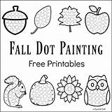 Dot Thanksgiving Worksheets Templates Resourceful Theresourcefulmama Preschoolers Markers Dauber Sunflower Squirrel sketch template