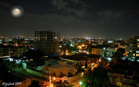 Santo Domingo Night Skyline Dominican Republic A