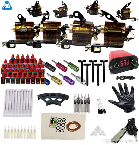 complete rotary tattoo machine equipment set starter kit  tattoo guns