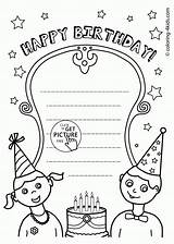 Coloring Birthday Pages Happy Printable Cards Kids Card Printables Template Print Wuppsy Holiday Boy Children Boys Cake Birthdays Greeting Mothers sketch template
