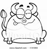Bull Chubby Drunk Clipart Cartoon Cory Thoman Outlined Coloring Vector Mad 2021 sketch template