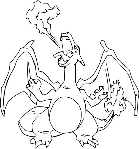 mega charizard  coloring pages coloring home