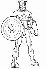 Captain America Coloring Pages Cartoon sketch template
