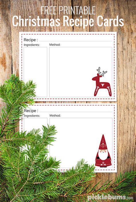 ten delicious food gifts  printable recipe cards