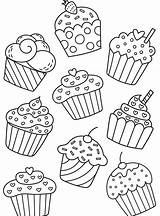 Cupcake Coloring Pages Kids Drawings Birthday Colouring Drawing Cupcakes Para Cakes Coloriage Sheets Dessin Chart Ice Imprimir Bojanke Disney Disegno sketch template