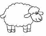 Sheep Outline Coloring Lamb Pages Drawing Printable Print Face Kids Simple Preschool Template Color Cotton Ball Baby Drawings Shaun Getdrawings sketch template
