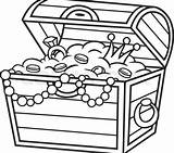 Chest Treasure Drawing Clipartmag Coloring sketch template