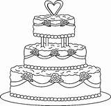 Wedding Cake Coloring Pages Cupcake Choose Board sketch template