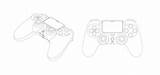 Ps5 Manette Dualshock Brevet Gamergen Controller sketch template