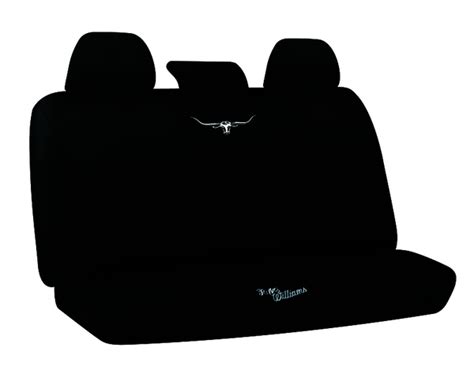 rm williams neoprene black seat covers size  rear multi zip universal fit