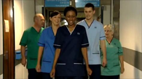 nurses deliberately damaging uniforms to get new ones bbc news
