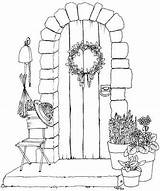 Door Coloring Pages Front Books Colouring Printable Adult Wishing Well House Beccy Place Choose Board sketch template