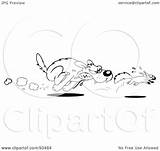 Squirrel Chasing Dog Outlined Toon After Royalty Clipart Illustration Gnurf Rf 2021 sketch template