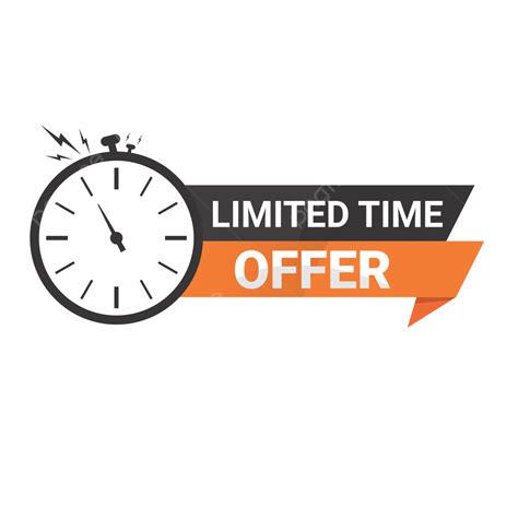limited time offer logo design discount banner shape vector discount limited time offer png