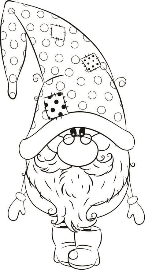 gnome coloring pages  pictures  printable christmas coloring