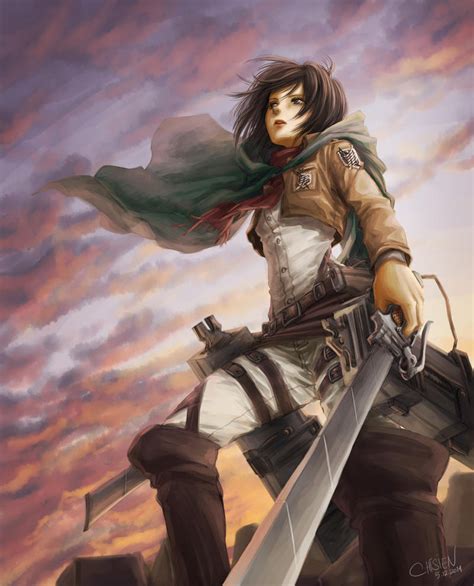 mikasa ackerman by chisien on deviantart