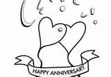 Coloring Pages Anniversary Happy Procoloring sketch template