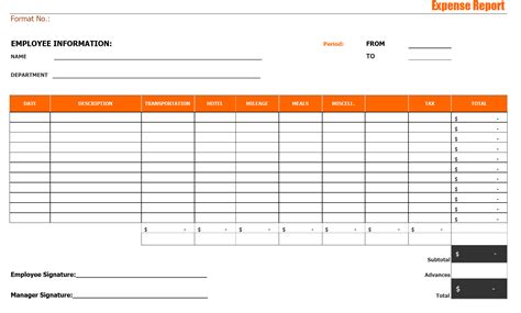 expense report templates word excel formats