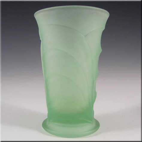 Bagley 1930 S Art Deco Green Glass Osprey Vase 3153 £14 25