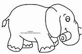 Mewarnai Gajah Sketsa Contoh Hewan Binatang sketch template