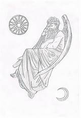 God Chronos Time Primordial Deviantart Copyright sketch template