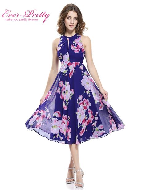 Short Cocktail Dresses Plus Size Ever Pretty 05452 2018 Summer Flower