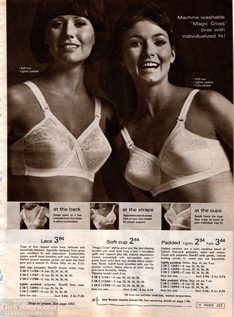 Vintage Bra Styles From 1968 Wards Catalog Click Americana