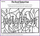 Samaritan Bible Pages Biblewise Sunday Korner sketch template