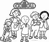 Caillou sketch template