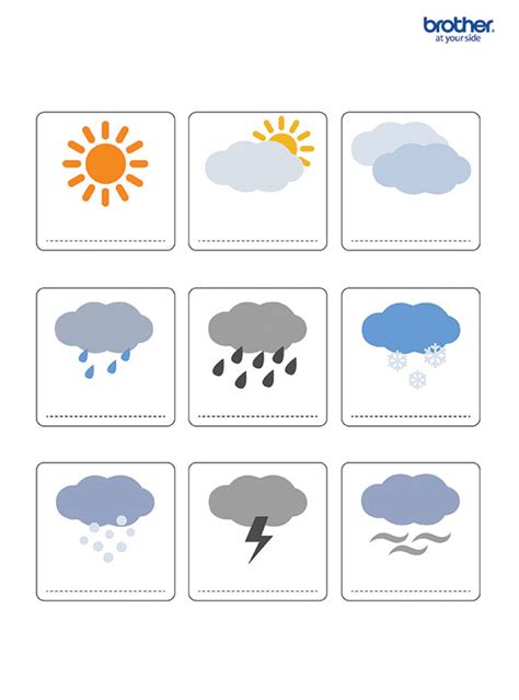 printable weather symbols worksheet creative center