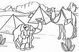 Coloring Pages Egypt Drawing Desert Camel Kids Egyptian Caravan Pyramids Printable Color Colouring Camels Sahara Animal Template Transport Scene Clip sketch template