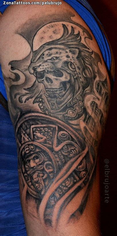 Tatuaje De Aztecas Brazo Guerreros