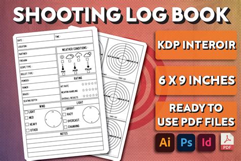 shooting log book graphic  pid kdp creative fabrica