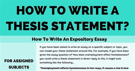 thesis statement   essay   write  good thesis