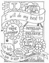 Girl Brownie Promise Scout Coloring Pages Printable Brownies Colouring Cookie Sheet Activities Guides Scouts Printables Daisy Emy Worksheets Logo Created sketch template