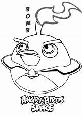 Bomb Coloring Pages Angry Birds Space Bird Getcolorings Printable sketch template