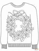 Sweater Ugly Coloring Christmas Wreath Pages Colouring Sweaters Motif Printable Template Drawing Sheets Holiday Muminthemadhouse Paper Clipart Adult Nutcracker Reef sketch template