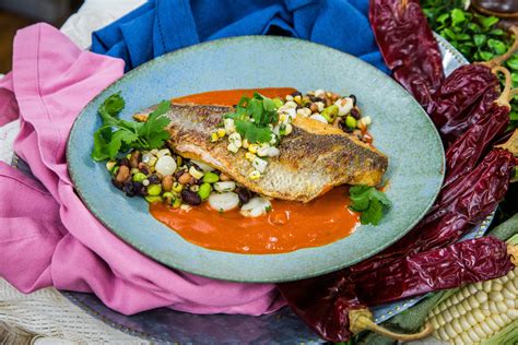 Recipes Pacific Striped Sea Bass With Peruvian Corn Succotash