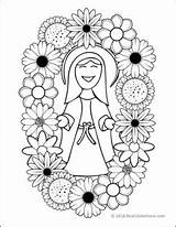Mary Crowning Coloring Pages May Printables Perfect Kids Use Flowers Queen Fun Advertisement Catholic Crafts Real Life sketch template