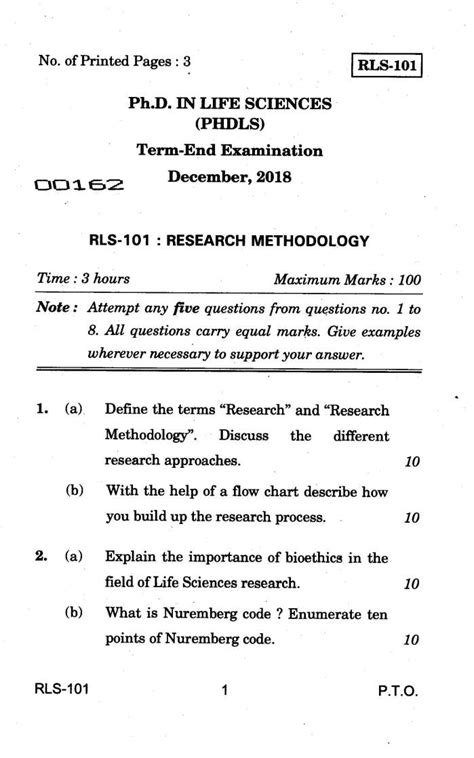 ignou rls  research methodology question paper   courses