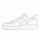 Force Air Coloring Drawings Nikes Pages Low sketch template