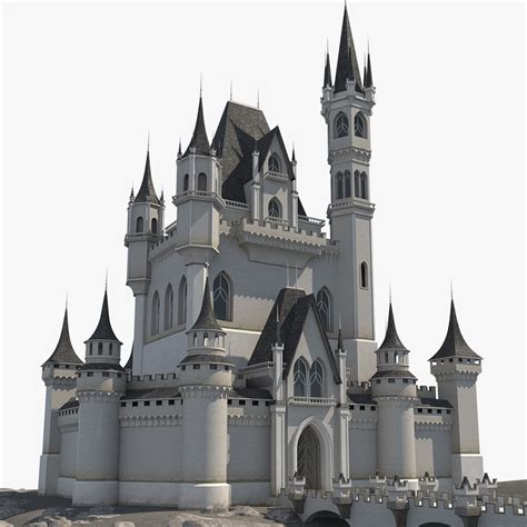 medieval castle  model  obj max fbx freed