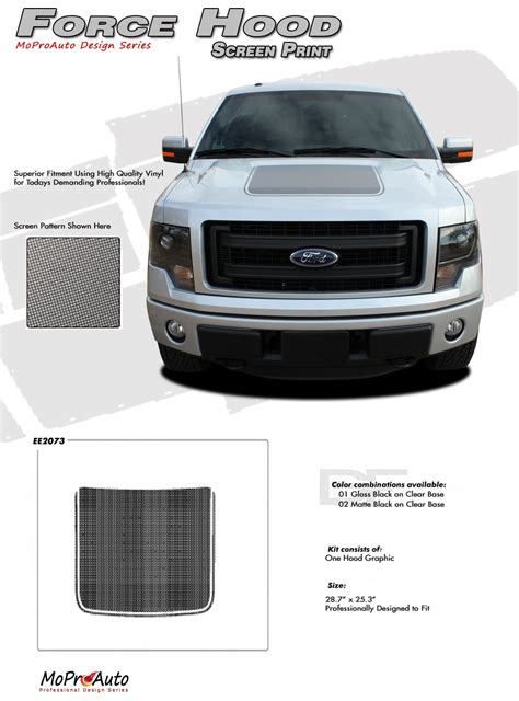 Force Hood Screen Print Ford F 150 Hood Vinyl Graphic Kit For 2009