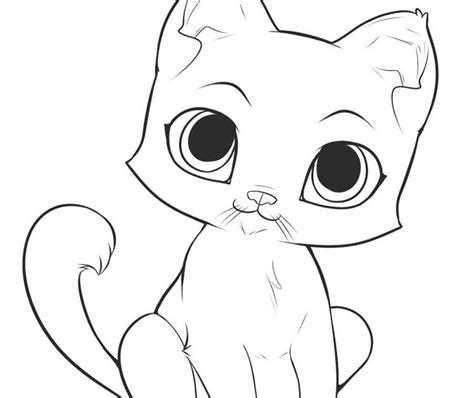 cute cat  coloring pages png  file