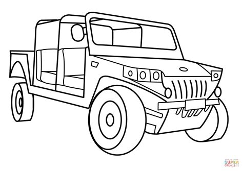 coloring pages army car