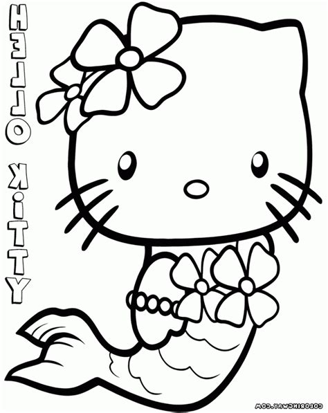 kitty mermaid coloring page irma shaws toddler worksheets