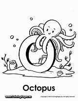 Octopus Coloring Printable Letter Pages Preschool Crafts Colouring Coloringpages Ocean Sheets Alphabet Kids Ws Animal Activities Library Clipart Coloringhome sketch template